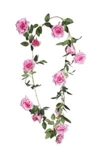 Roses garland 180cm  4/8cm  x12 flw 96lvs  24/120