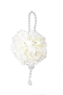 Iced hydrangea ball ornament  11cm  12/72